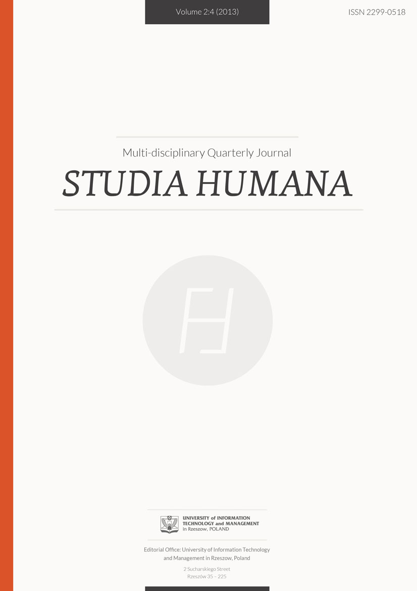 Cover Studia Humana